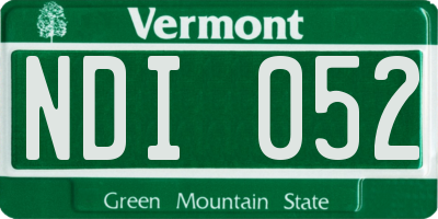 VT license plate NDI052