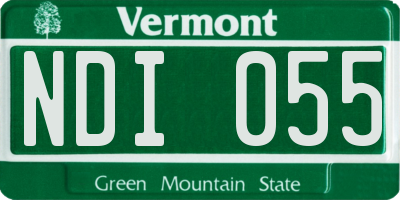 VT license plate NDI055