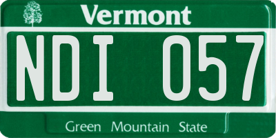 VT license plate NDI057