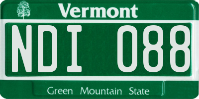 VT license plate NDI088