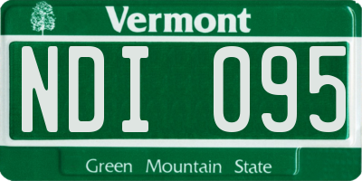 VT license plate NDI095