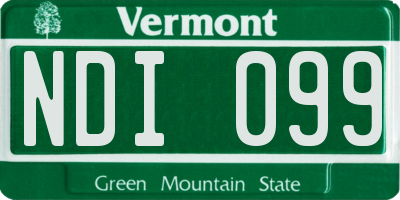 VT license plate NDI099