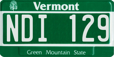 VT license plate NDI129