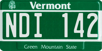 VT license plate NDI142