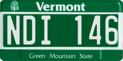 VT license plate NDI146
