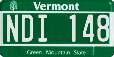 VT license plate NDI148