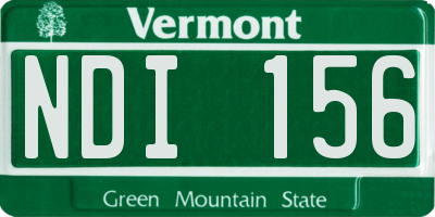 VT license plate NDI156