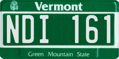 VT license plate NDI161