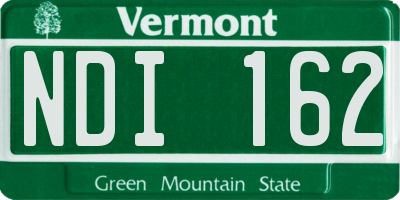 VT license plate NDI162