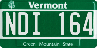 VT license plate NDI164
