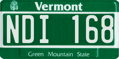 VT license plate NDI168