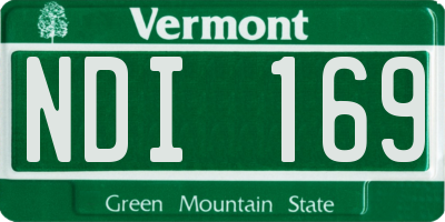 VT license plate NDI169