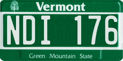 VT license plate NDI176