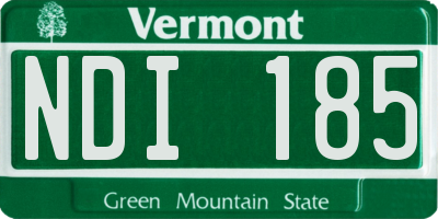 VT license plate NDI185