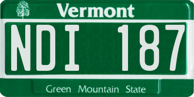VT license plate NDI187