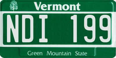 VT license plate NDI199