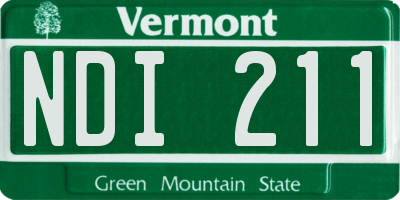 VT license plate NDI211
