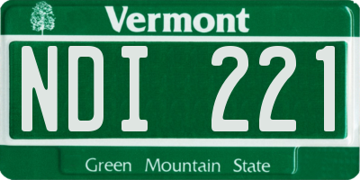 VT license plate NDI221