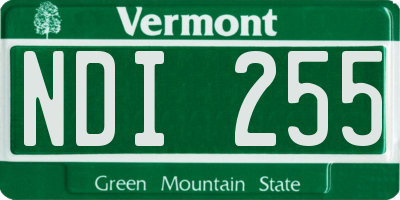 VT license plate NDI255