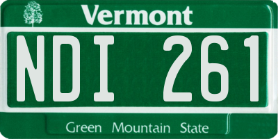 VT license plate NDI261