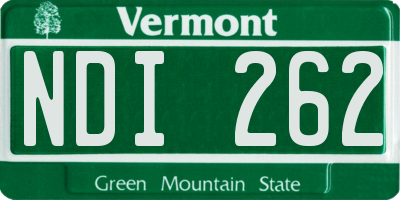 VT license plate NDI262