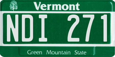 VT license plate NDI271