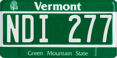 VT license plate NDI277