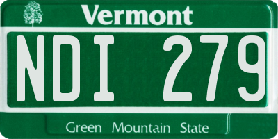 VT license plate NDI279