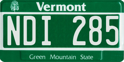 VT license plate NDI285