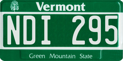 VT license plate NDI295