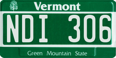 VT license plate NDI306