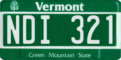 VT license plate NDI321