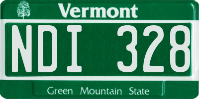 VT license plate NDI328