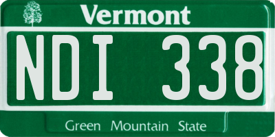 VT license plate NDI338