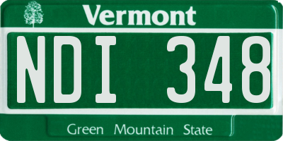 VT license plate NDI348