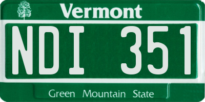 VT license plate NDI351