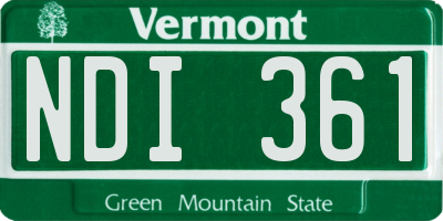 VT license plate NDI361