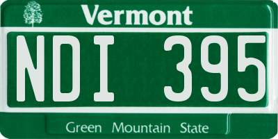 VT license plate NDI395