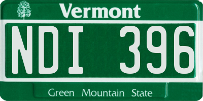 VT license plate NDI396