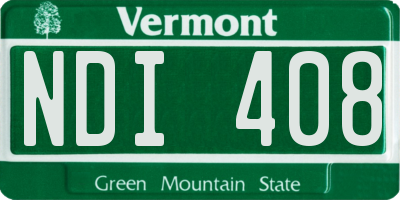 VT license plate NDI408