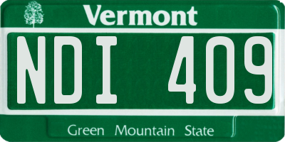 VT license plate NDI409