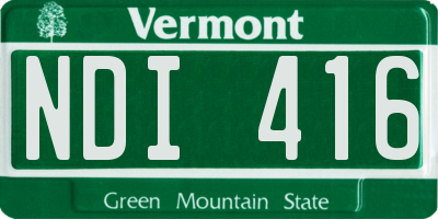 VT license plate NDI416