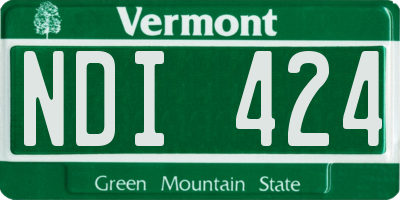 VT license plate NDI424