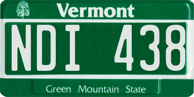 VT license plate NDI438