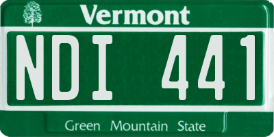 VT license plate NDI441