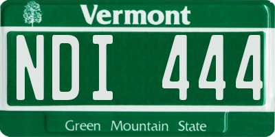 VT license plate NDI444