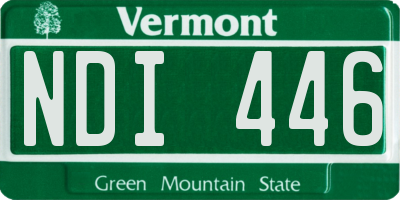 VT license plate NDI446