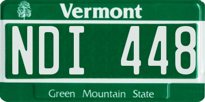VT license plate NDI448