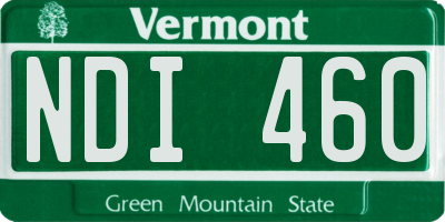 VT license plate NDI460