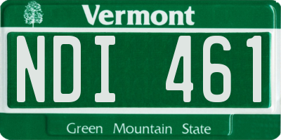 VT license plate NDI461